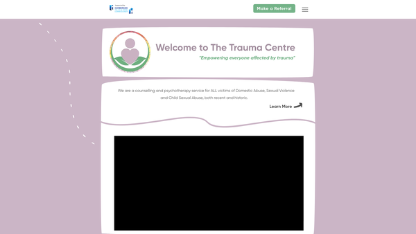 Screenshot of the The Trauma Centre website