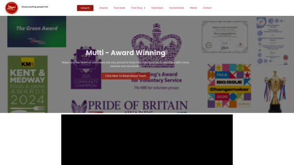 Screenshot of the Mayas Community Support Centre website