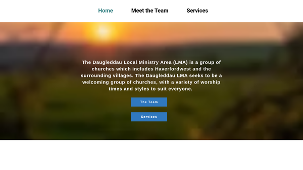 Screenshot of the Daugleddau Ministry Area CIO website