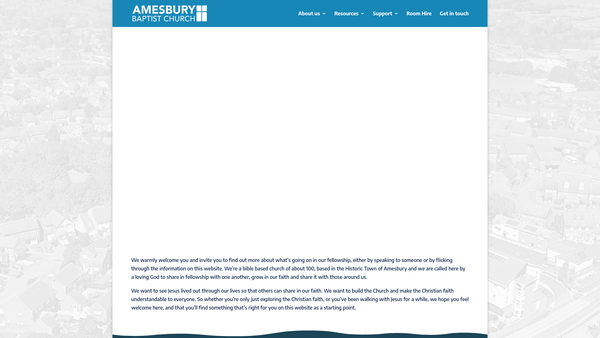Screenshot of the Amesbury Baptist Church website