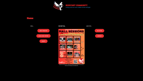 Screenshot of the Redstart Community CIO website