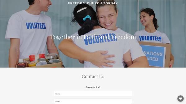 Screenshot of the Freedom Church Torbay website