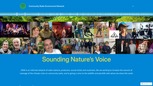 Screenshot of the Community Radio Environment Network website