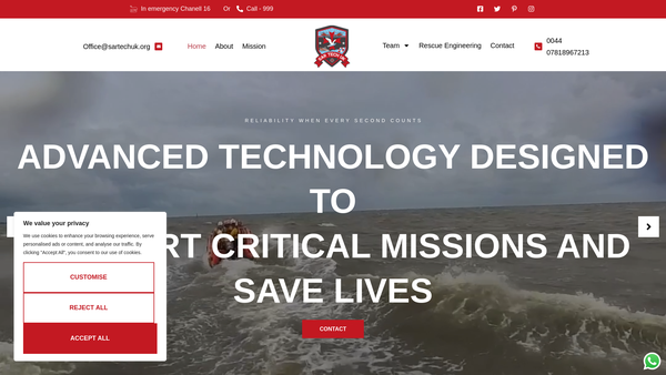 Screenshot of the Sar Tech UK website