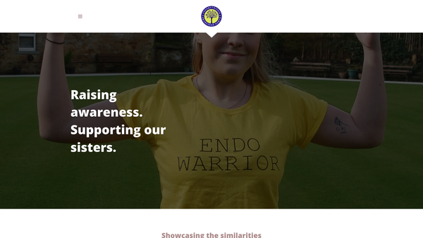 Screenshot of the Endometriosis Awareness North website