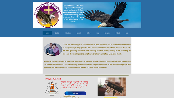 Screenshot of the The Revelation Of Hope website
