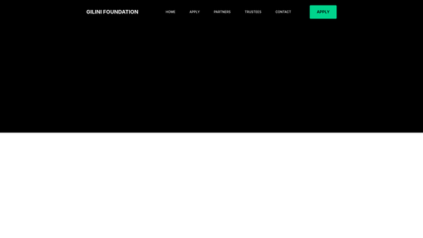 Screenshot of the Gilini Foundation website