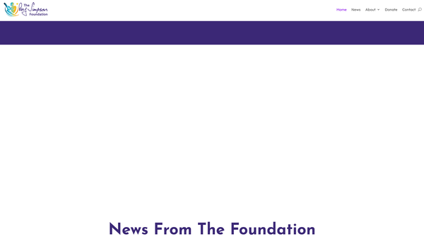 Screenshot of the The Roy Simpson MBE Foundation website