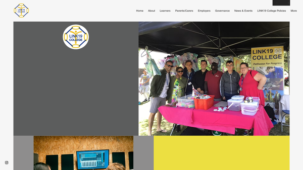 Screenshot of the Link19 College Ltd website