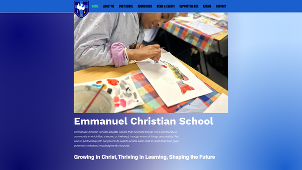 Screenshot of the Leicestershire Christian Education Trust website
