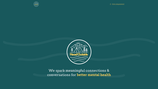 Screenshot of the Head Outside website