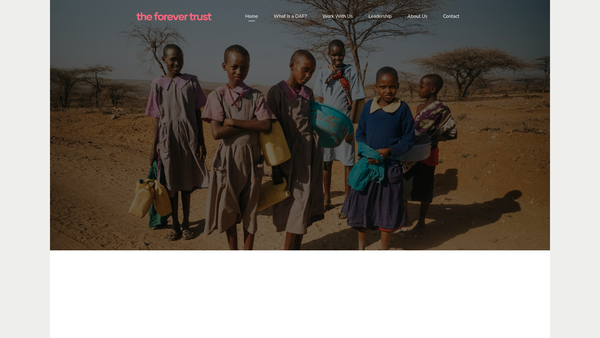 Screenshot of the The Forever Trust website