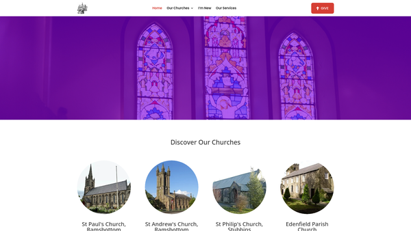 Screenshot of the St John & St Paul Pcc website