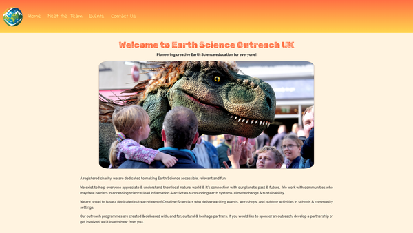 Screenshot of the Earth Science Outreach UK website