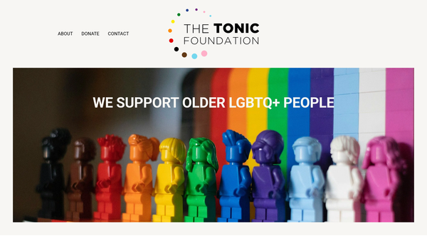 Screenshot of the The Tonic Foundation website