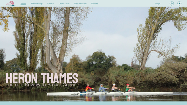 Screenshot of the Heron Thames website