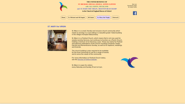 Screenshot of the The Parochial Church Council Of The Ecclesiastical Parish Of St Mary The Virgin, Drayton Beauchamp, In The Diocese Of Oxford website