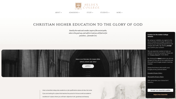 Screenshot of the Selden College Limited website