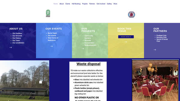 Screenshot of the Shrewton Village Hall And Recreation Ground website