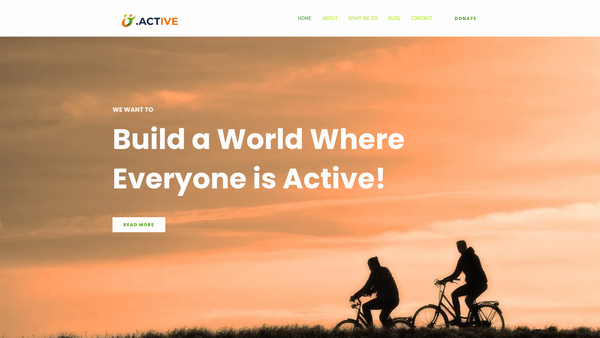 Screenshot of the I.active website