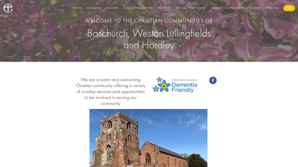 Screenshot of the The Parochial Church Council Of The Ecclesiastical Parish Of Hordley St Mary The Virgin, In The Diocese Of Lichfield website