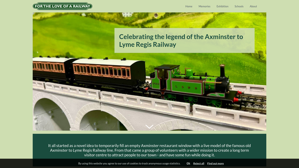 Screenshot of the For The Love Of A Railway website