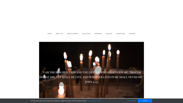 Screenshot of the The Greek Orthodox Community Of Coventry website