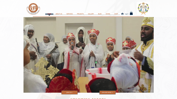 Screenshot of the Stoke-On-Trent St Rufael And St Abune Echege Yohannes Ethiopian Orthodox Tewahedo Church website