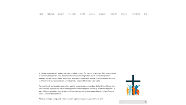Screenshot of the Lancaster Baptist Church website