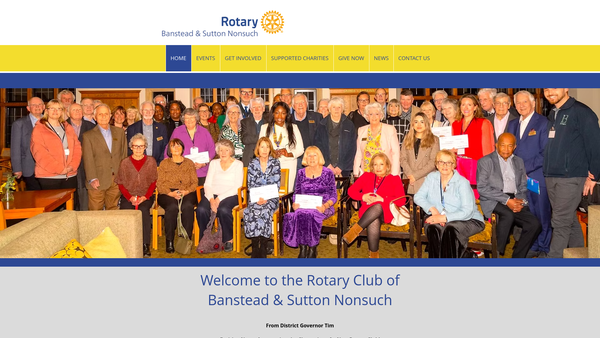 Screenshot of the Banstead And Sutton Nonsuch Rotary CIO website
