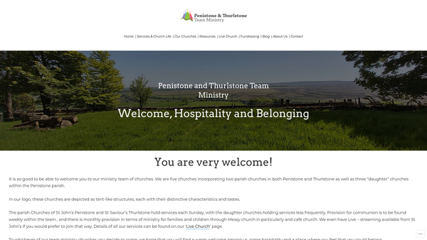 Screenshot of the The Parochial Church Council Of The Ecclesiastical Parish Of St John The Baptist, Penistone, In The Diocese Of Sheffield website