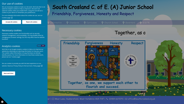 Screenshot of the Friends Of South Crosland website
