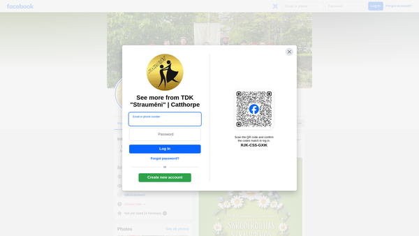 Screenshot of the Tdk Straumeni website