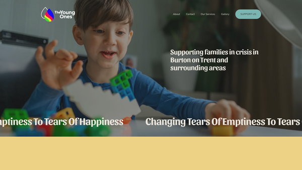 Screenshot of the The Young Ones Burton website
