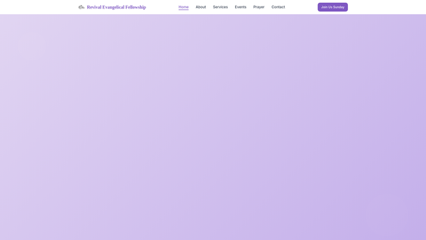 Screenshot of the Revival Evangelical Fellowship website