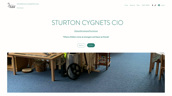 Screenshot of the Sturton Cygnets CIO website