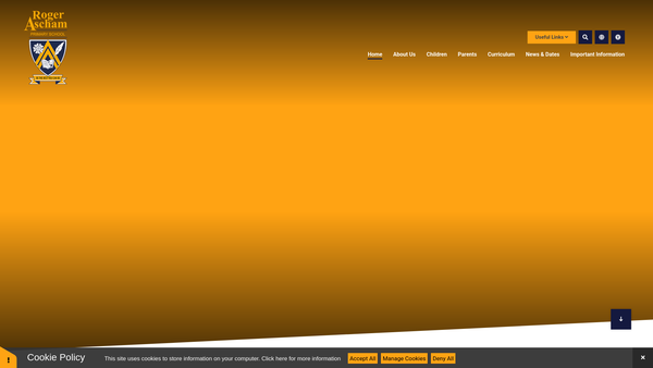 Screenshot of the Friends Of Roger Ascham Primary School website