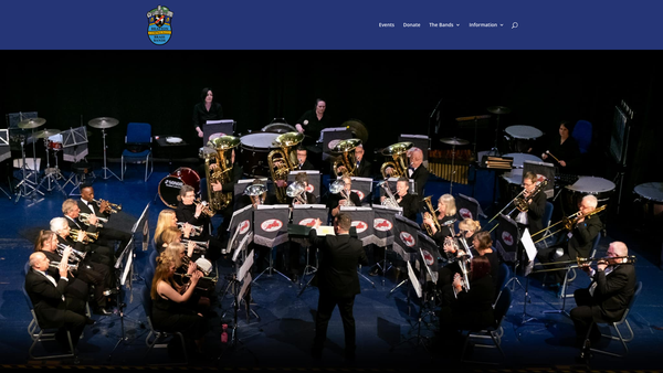 Screenshot of the Bratton Community Brass Bands website