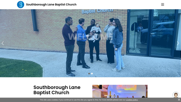 Screenshot of the Southborough Lane Baptist Church website