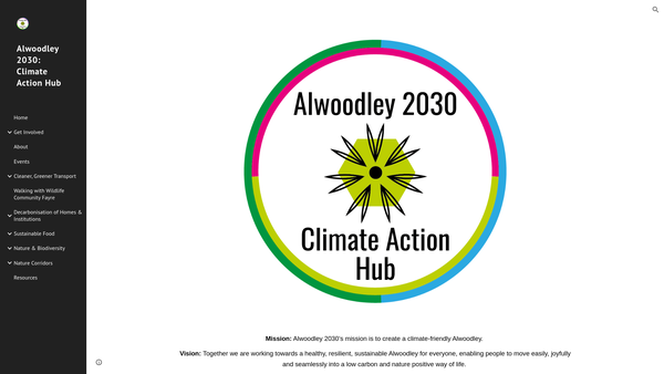 Screenshot of the Alwoodley 2030 And Beyond website