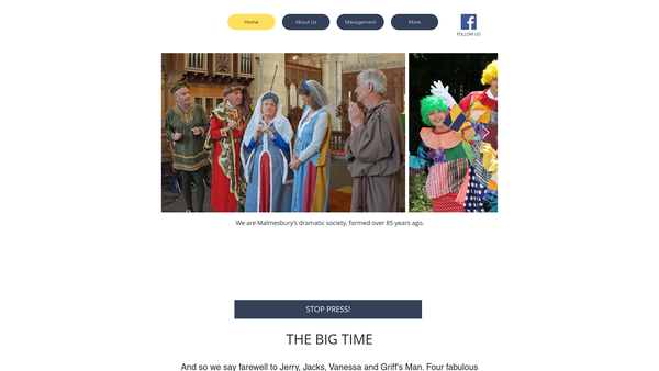 Screenshot of the Athelstan Players website