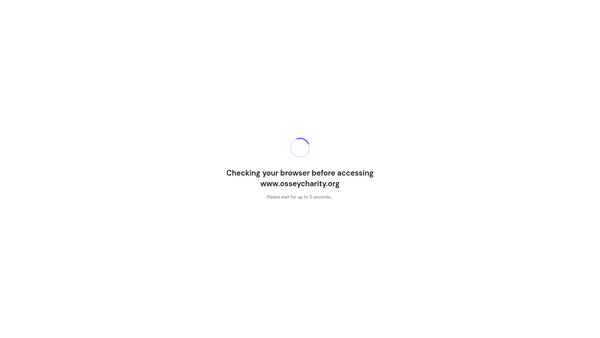 Screenshot of the Ossey Charitable Foundation. website