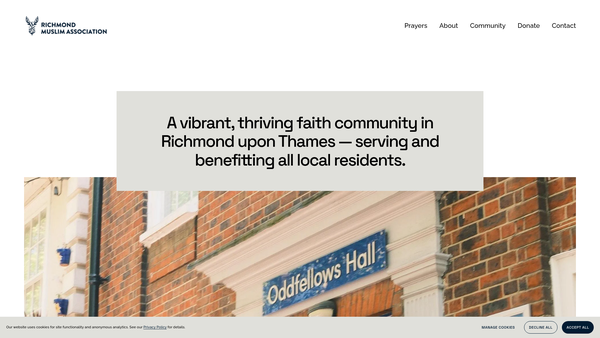Screenshot of the Richmond Ma Foundation website