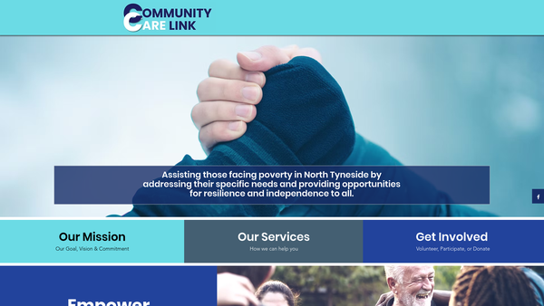 Screenshot of the Community Care Link website