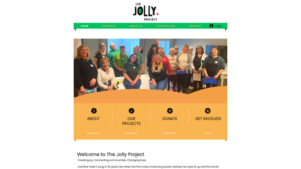 Screenshot of the The Jolly Project website