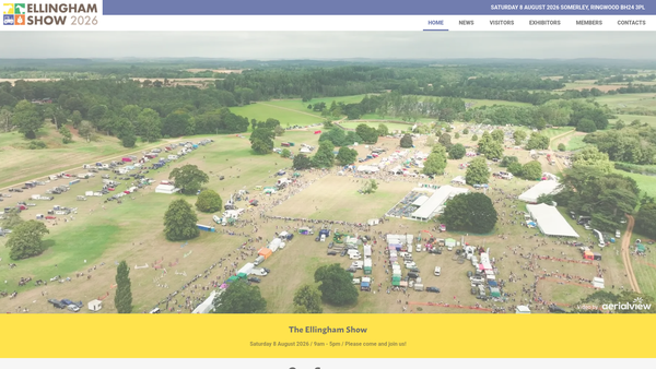 Screenshot of the Ellingham And Ringwood Agricultural Society website