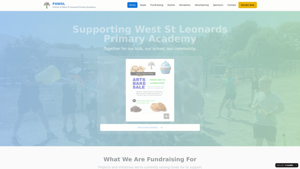 Screenshot of the Friends Of West St. Leonards website