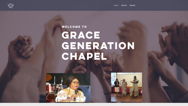 Screenshot of the Grace Generation Chapel International website