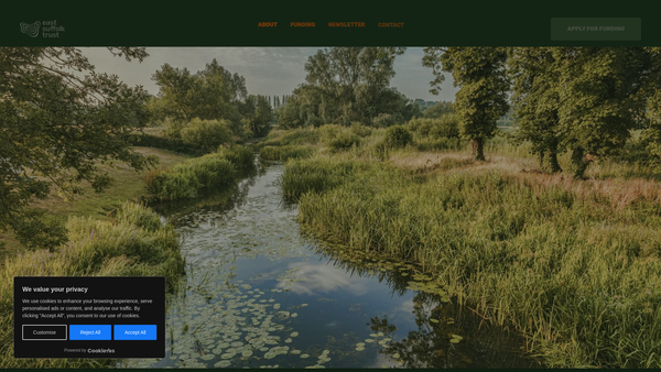 Screenshot of the East Suffolk Trust website