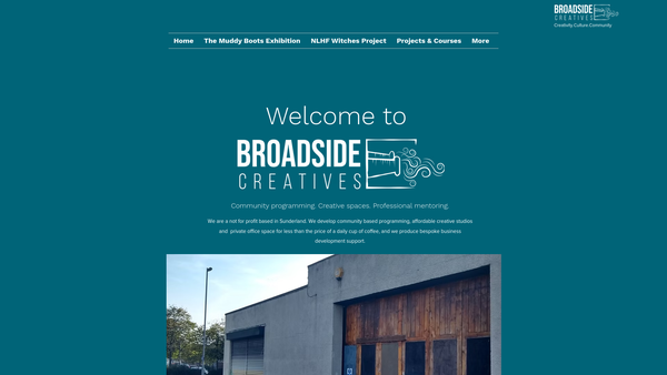Screenshot of the Broadside Creatives website